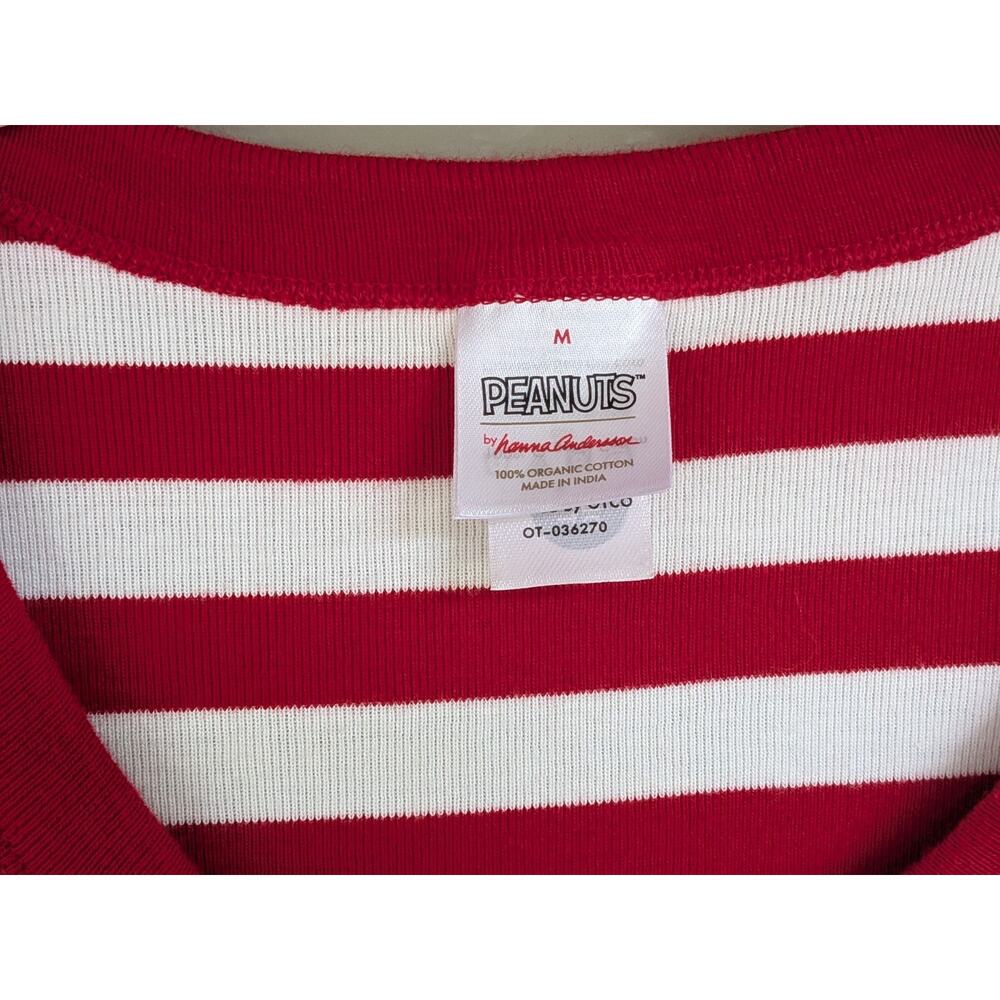 Women’s Hanna Andersson Peanuts Sledding Snoopy Pajama Top Shirt - Size M - Picture 5 of 5